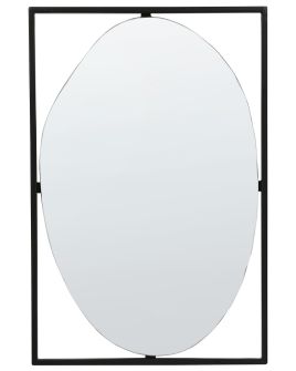 Wall Mirror NIBELLE 40 cm 60 cm Metal Black