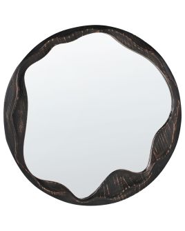 BLACKHEATHEN Wall Mirror Pine Wood - Dark Brown