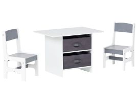 2 Seater Kids Set Table with Chairs White YALGOO
