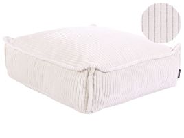 Floor Cushion Kids Pouffe ALLOZAI Velvet Light Beige