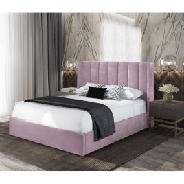 Marilynn Plush Velvet Bed - Pink in 5 Sizes