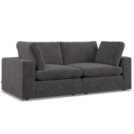 2 Seater Sofa - OBLAK Fabric Slate