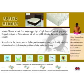 Torfaen Orthopedic Memory Spring Mattress - 3ft Single