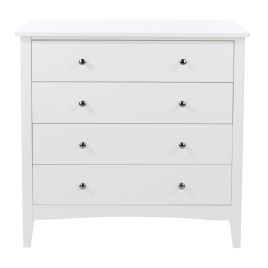 White Chest of Drawers - CASCAIS Medium Chest  4 Drawers