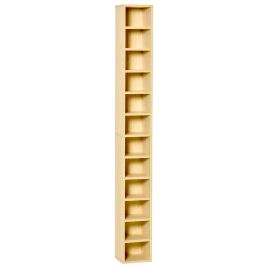 12-tier Media Storage Cabinet 204 CDs Shelf Tower Multimedia Organizer Rack Stand Bookcase Display Unit