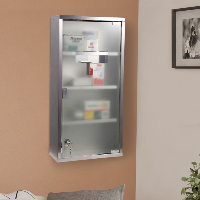 4-Tier Stainless Steel Wall Mounted Cabinet 