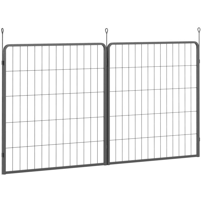 PAWSTER 2 Piece Dog Pen Expansion Pack for 80cm High Animal Pen with 3 Connecting Stakes