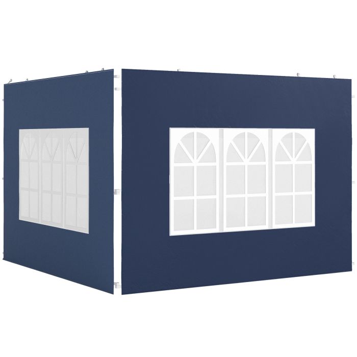 SUNVISTA Set of Two 3 x 3(m) Gazebo Frame Replacement Walls - Blue