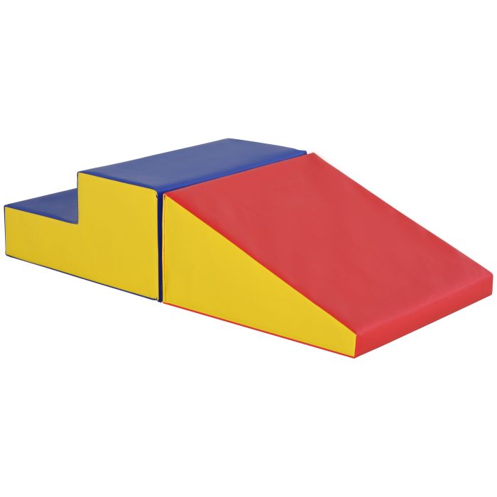 Kids Toys - 2 Piece Soft Play Set for Toddler Climb and Crawl for 12-36 Months Red 50cm