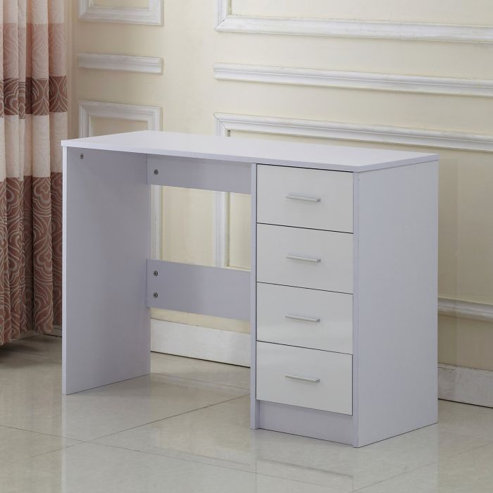 4-Drawer High Gloss Vanity Dressing Table Desk