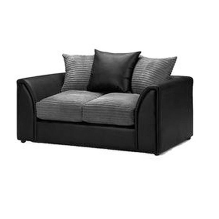 Benson 2 Seater Sofa - Black and Grey