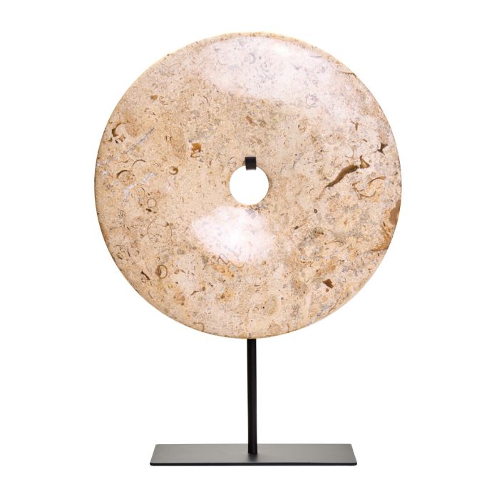 HAVERLYN Large Round Speckled Marble Disc Sculpture - Assorted