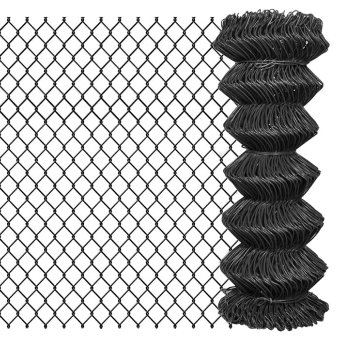 Chain Link Fence Steel 25x1.25 m Grey