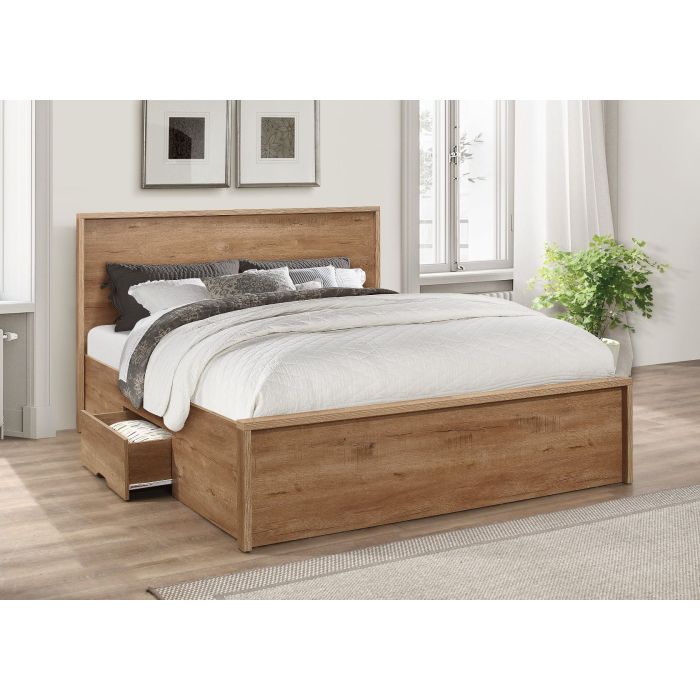 Birlea Stockwell Rustic Oak 2-Drawer Bed - Double 4ft6