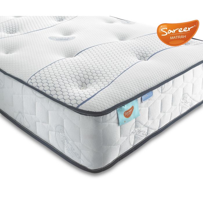 Sareer Cool Blue Memory Coil Mattress - Small Double 4ft