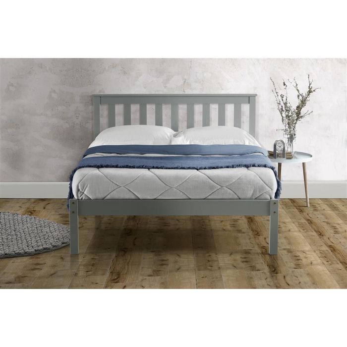Birlea Denver Low End Wood Grey Bed Frame - Double 4ft6