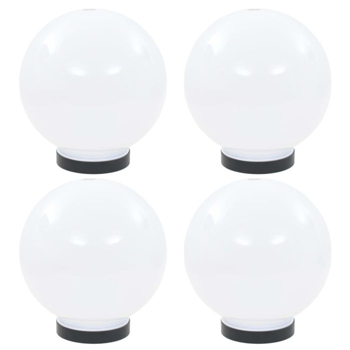 LED Bowl Lamps 4 pcs Spherical 20 cm PMMA