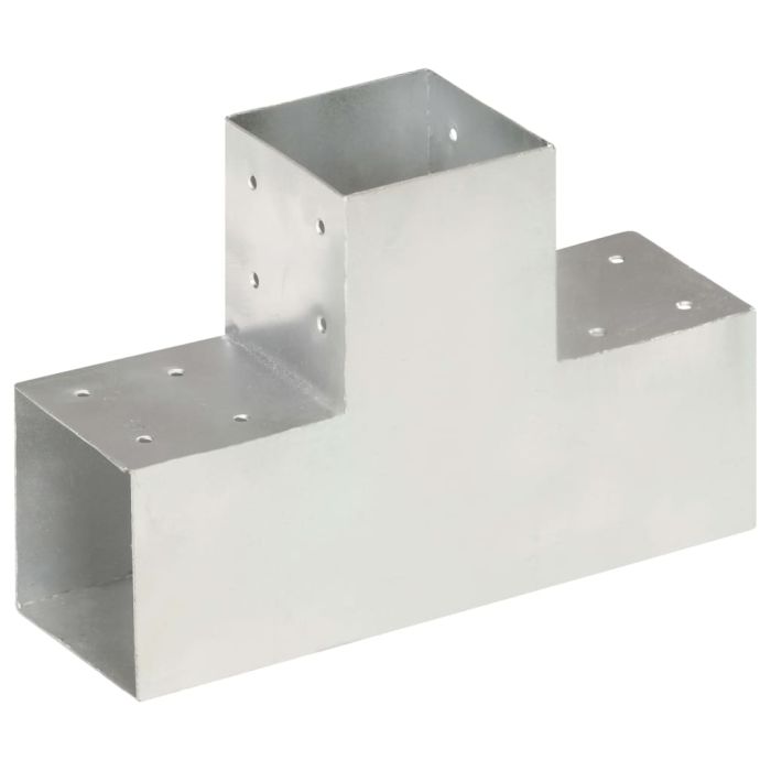 Post Connectors 4 pcs T Shape Galvanised Metal 101x101 mm