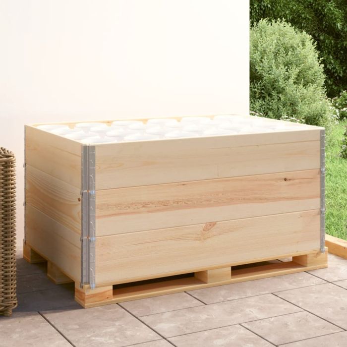Pallet Collars 3 Pcs 80x120cm Solid Pine Wood