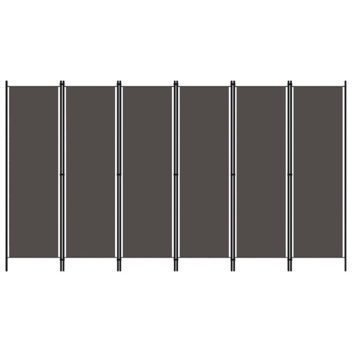 6-Panel Room Divider Anthracite 300x180 cm