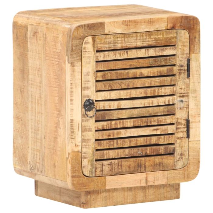 Bedside Cabinet 40x30x50cm Rough Mango Wood Natural Finish - Blais