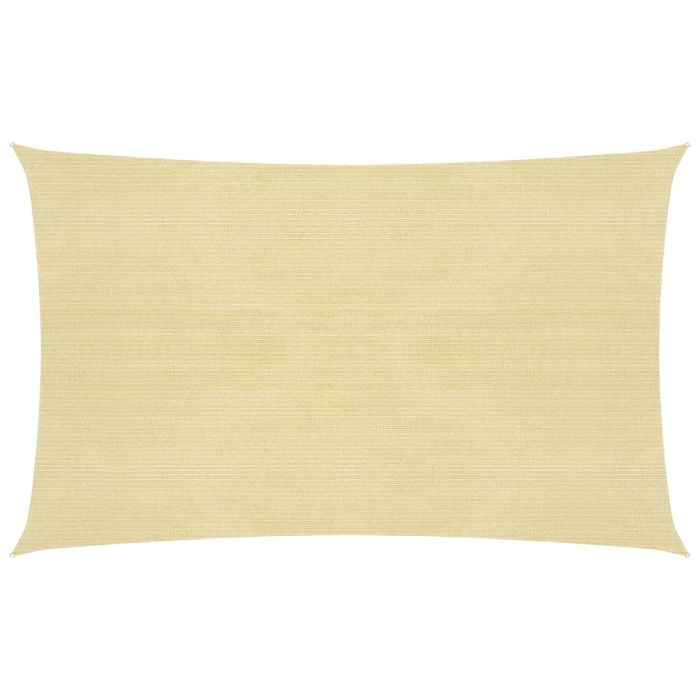 Sunshade Sail 160 g/m2 Beige 2.5x5 m HDPE