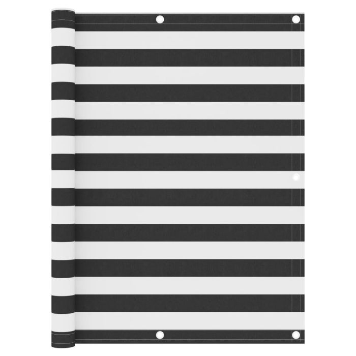 Balcony Screen Anthracite and White 120x500 cm Oxford Fabric