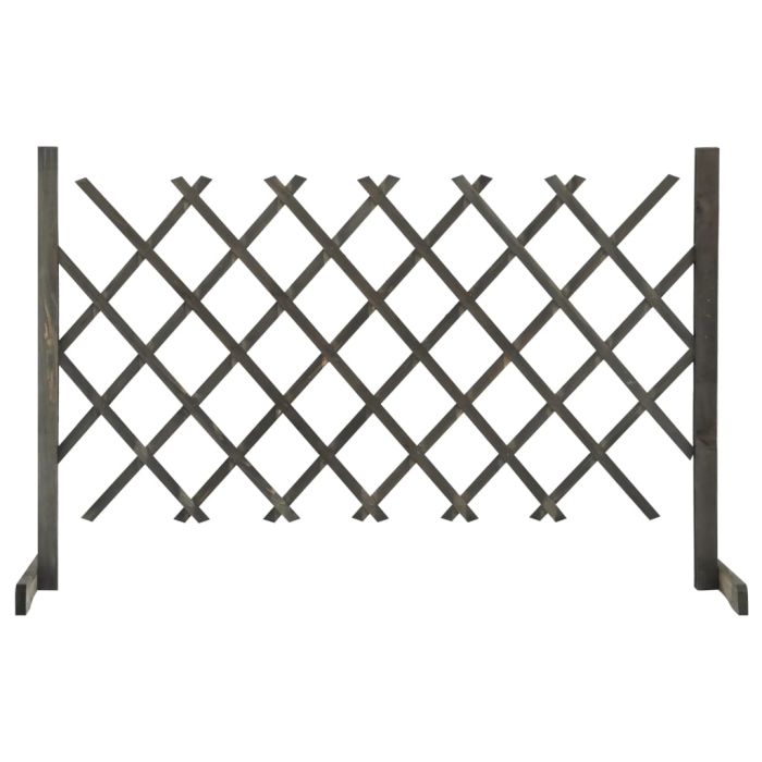 Garden Trellis Fence Grey 120x90 cm Solid Firwood