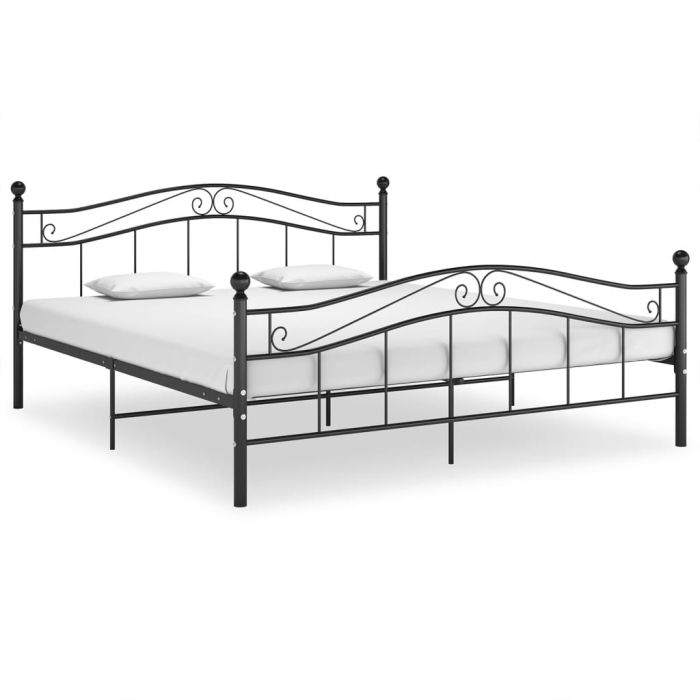 Bed Frame Black Metal 140x200 cm