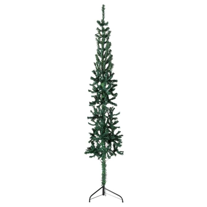 Lauxe Slim Artificial Half Christmas Tree Stand Green 210cm