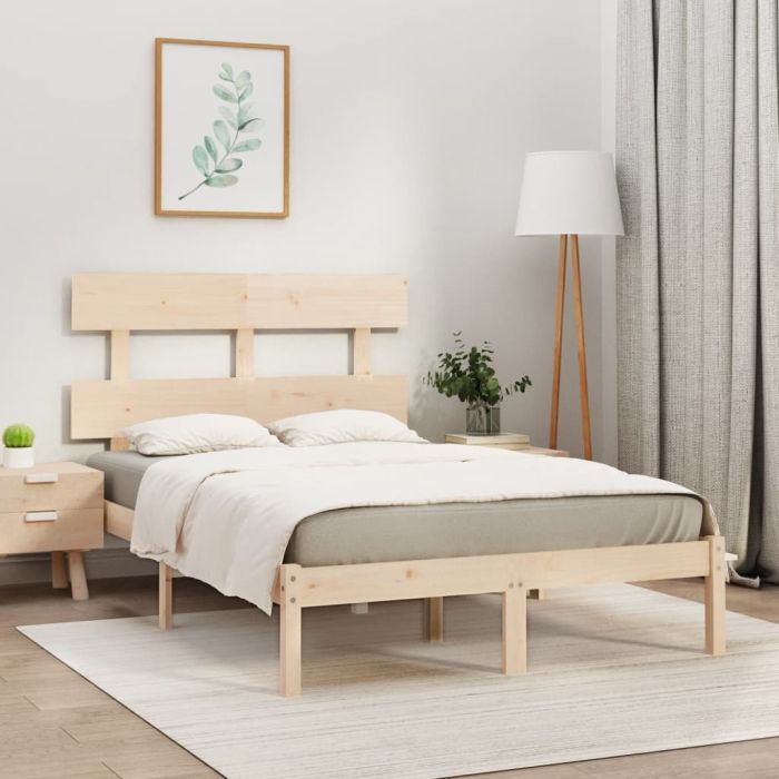 Bed Frame Solid Wood 140x200 cm