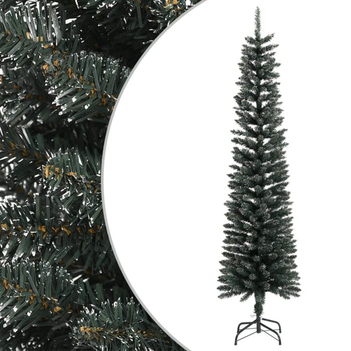 Nevis Artificial Slim Christmas Tree Stand Green 210cm PVC