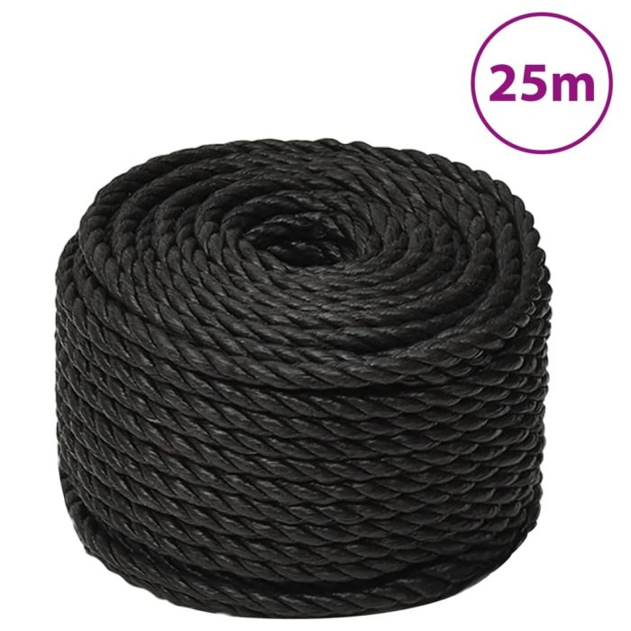 Work Rope Black 12mm 25 m Polypropylene