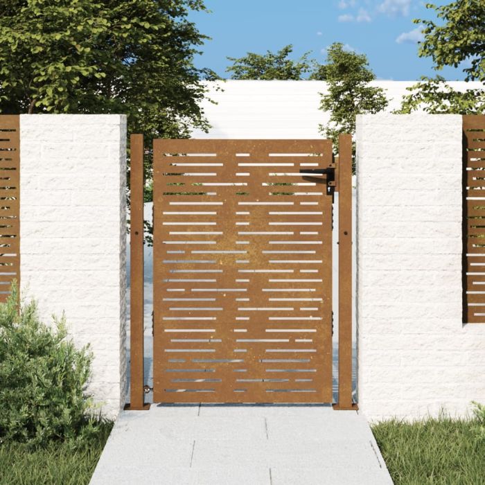 Garden Gate 105x155 cm Corten Steel Square Design