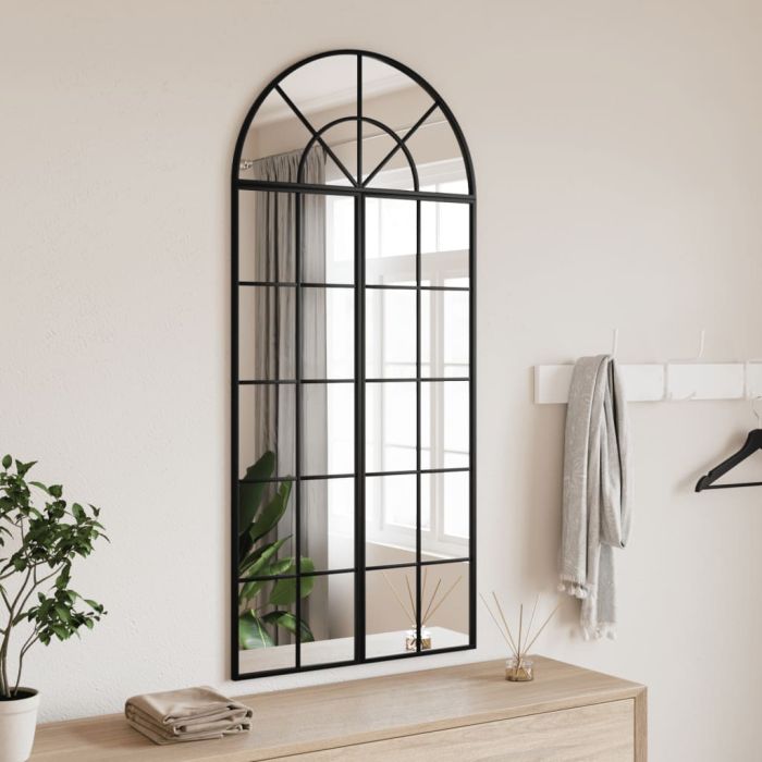 Wall Mirror Black 60x130cm Arch Iron