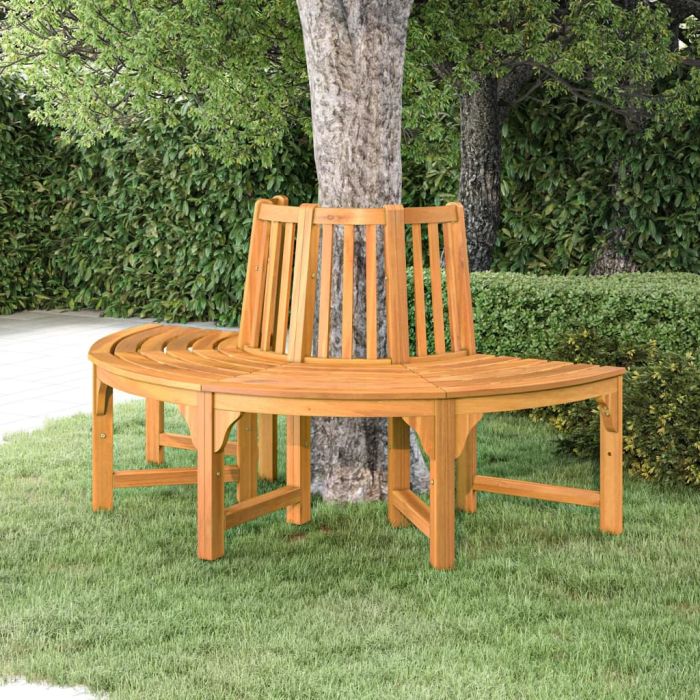 Half Round Tree Bench Ã˜160 cm Solid Wood Eucalyptus