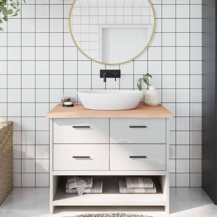 Bathroom Countertop 100x60x(2-4) cm Untreated Solid Wood
