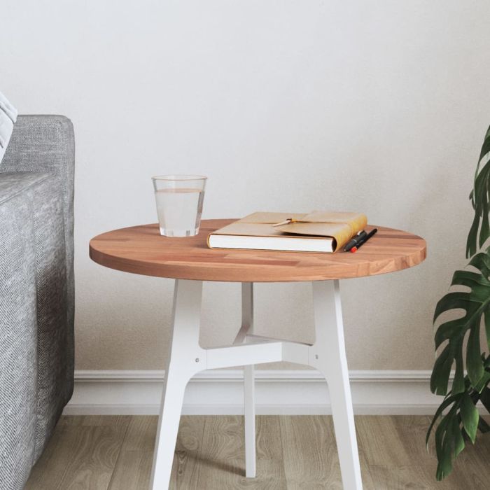 Table Top Ã˜40x1.5 cm Round Solid Wood Beech