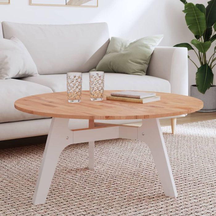 Table Top Ã˜90x1.5 cm Round Solid Wood Beech