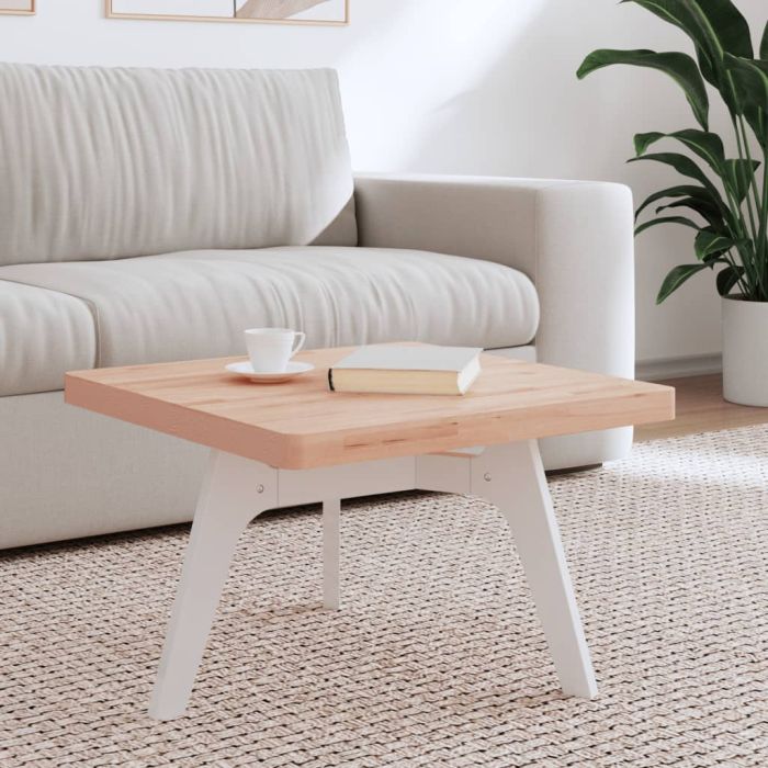 Table Top 60x60x4 cm Square Solid Wood Beech