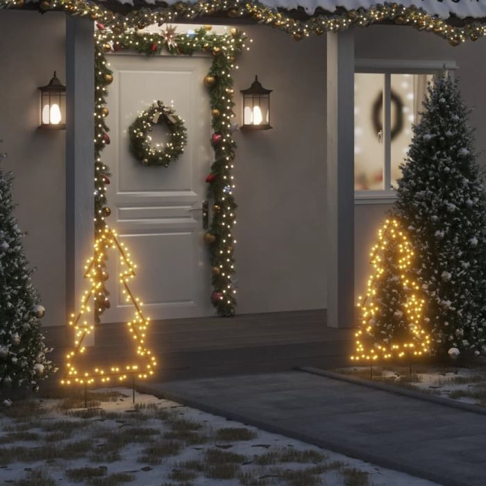 Faune Christmas Light Decoration Spikes Tree 115 LEDs 90cm