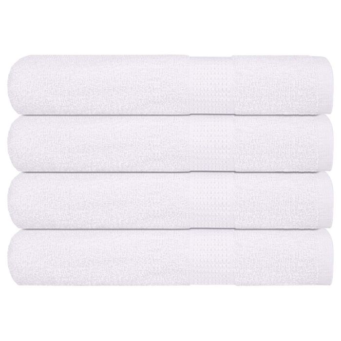 Towels 4 pcs White 100x200 cm 360 gsm 100% Cotton