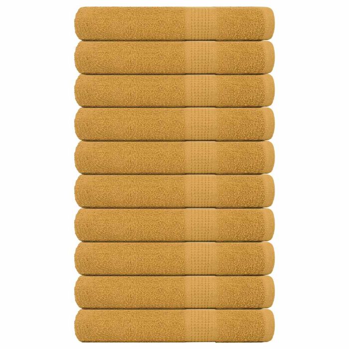 Sauna Towels 10 pcs Gold 80x200 cm 360 gsm 100% Cotton