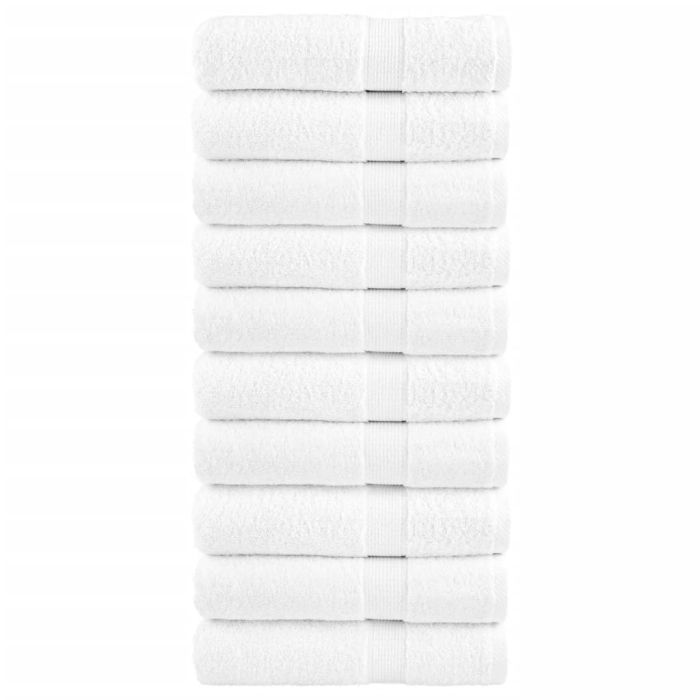 Premium Bath Towels SOLUND 10pcs White 100x150cm 600gsm