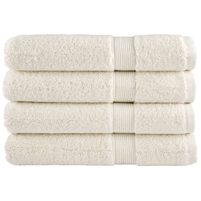 Premium Towels SOLUND 4 pcs Cream 100x200 cm 600 gsm