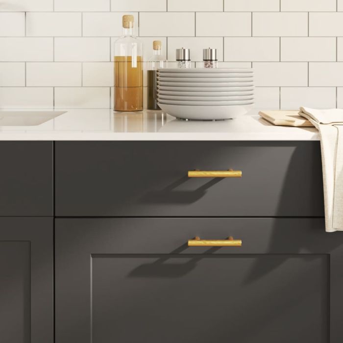 Cabinet Handles 20 Pcs Gold 64mm Stainless Steel