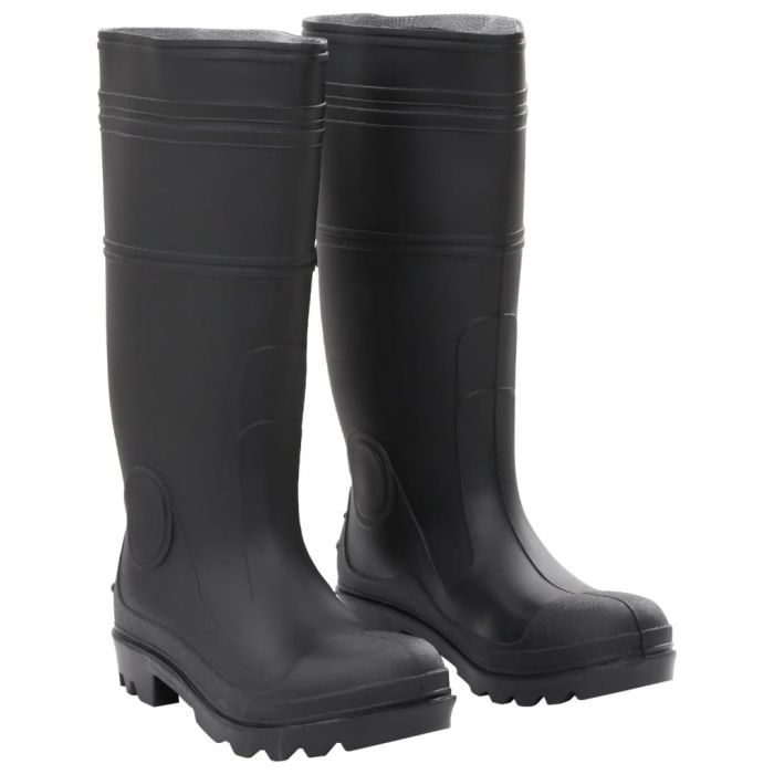Rain Boots Black Size 38 PVC - vid-137587