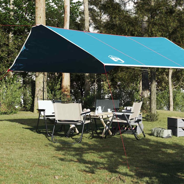 Camping Tarp Blue 420x440 cm Waterproof - vid-94677