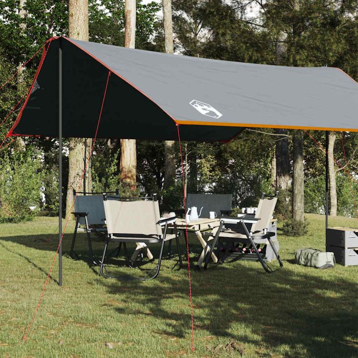Camping Tarp Orange 460x305x210 cm Waterproof - vid-94690