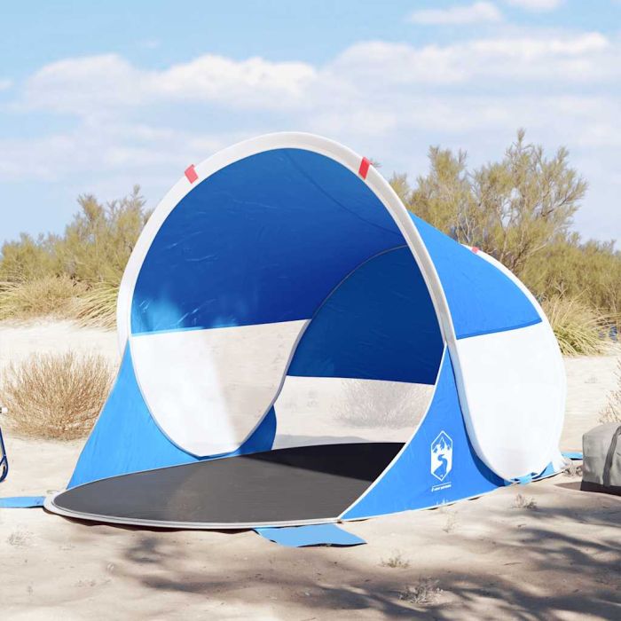 Beach Tent Azure Blue Pop-up Waterproof - vid-4004149